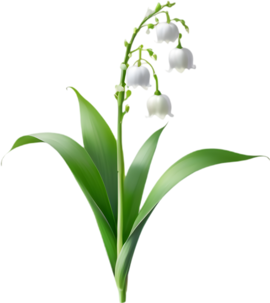 Vibrant White Lily of the Valley Art. . png