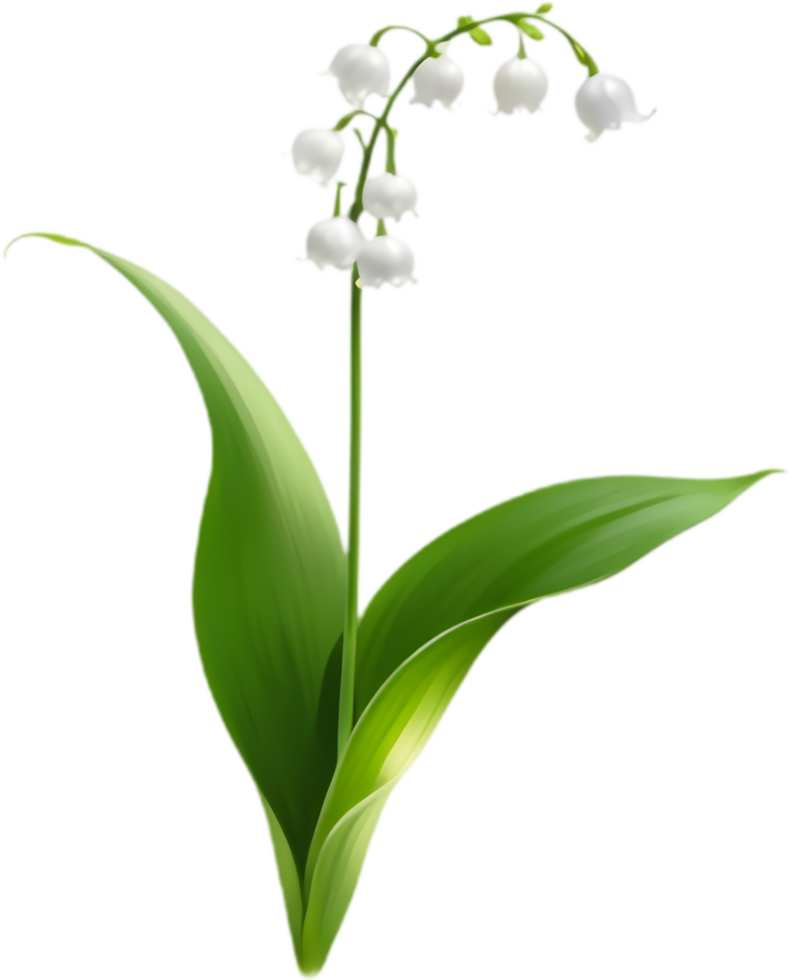 Simple Lily of the Valley Blossom Clipart. . png