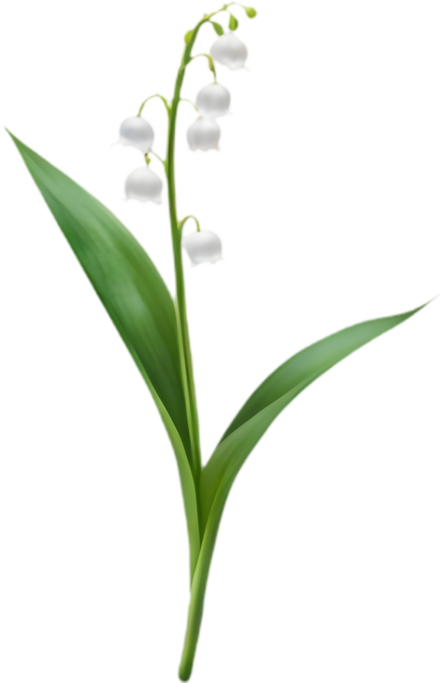 Lily of the Valley Flower Bouquet Art. . png