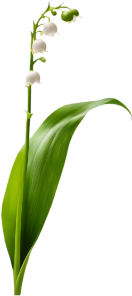 Graceful Lily of the Valley Flower Art. . png