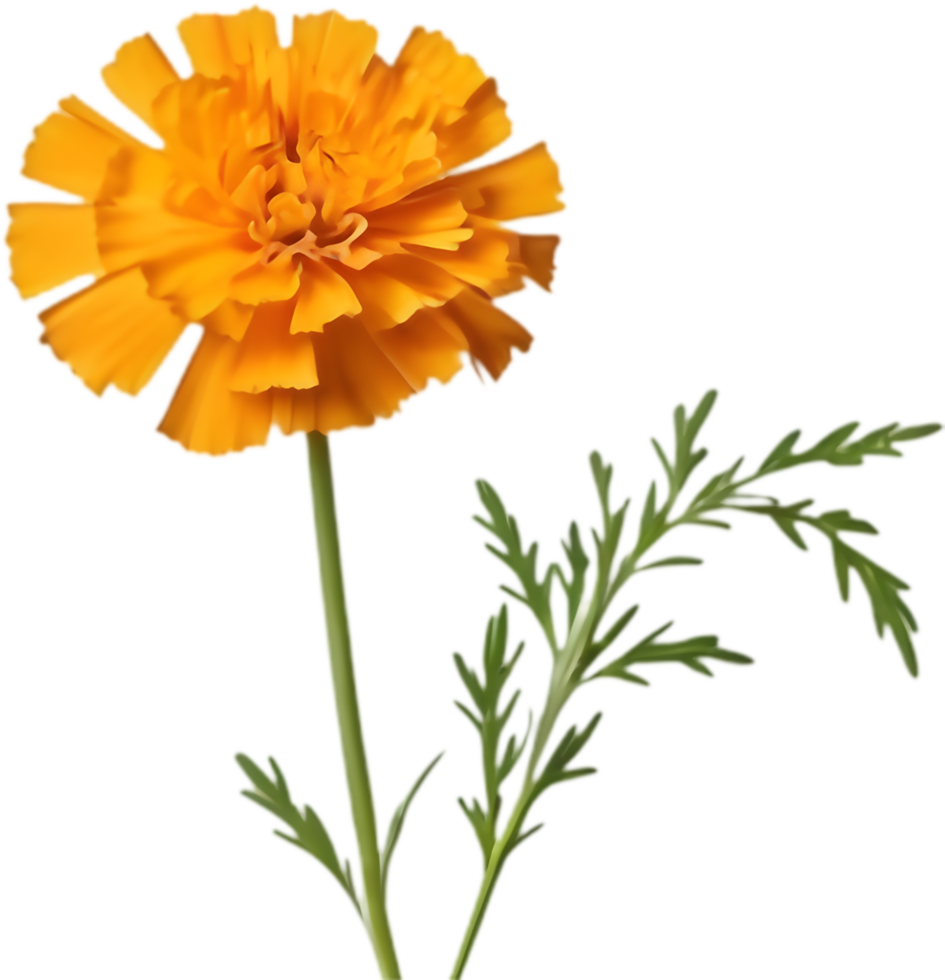 Beautiful Marigold Flower Art for Art Prints. . png