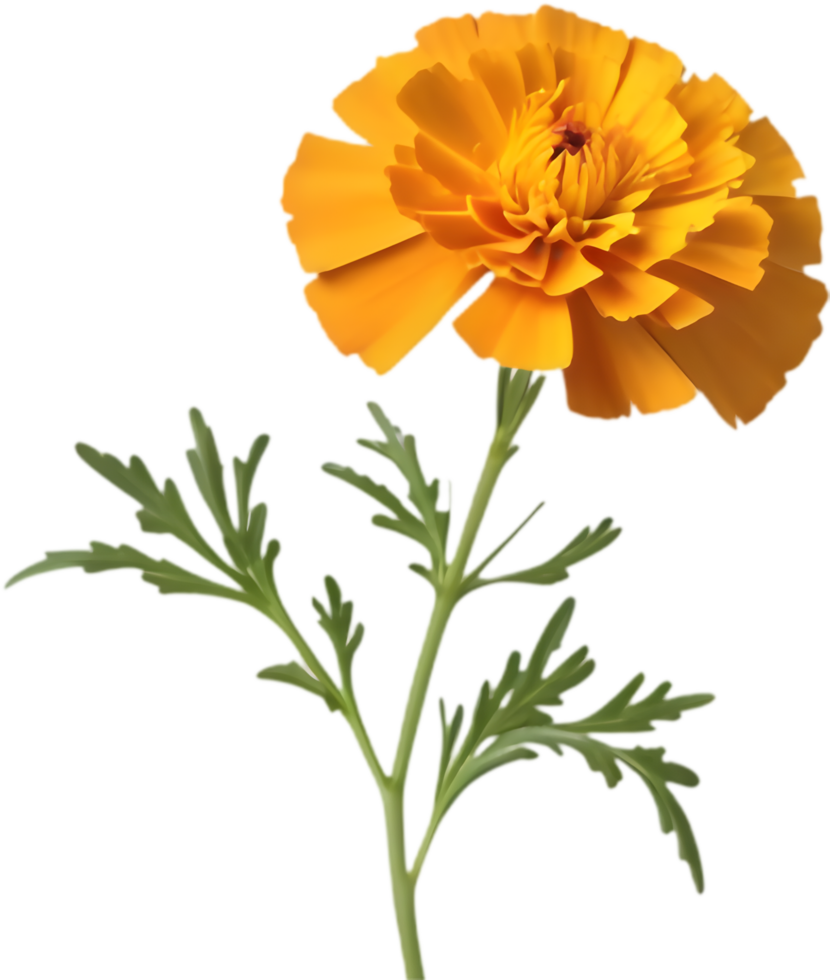 Artistic Marigold Clipart for DIY Projects. . png