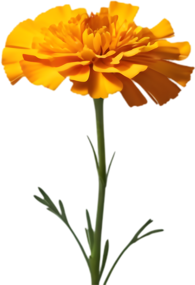 Sweet Marigold Flower Art for Baby Showers. . png
