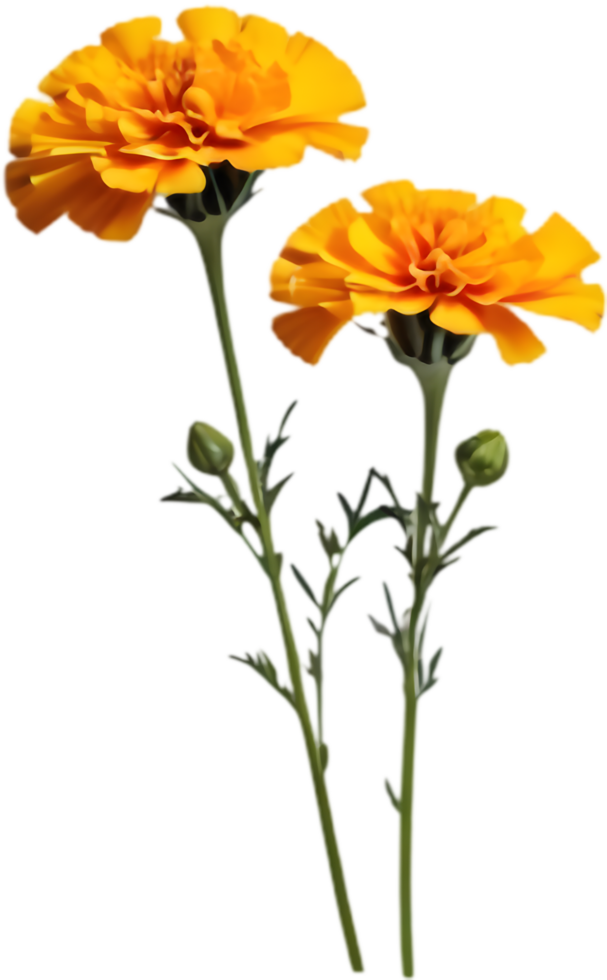 Dynamic Marigold Flower Illustrations for Branding. . png