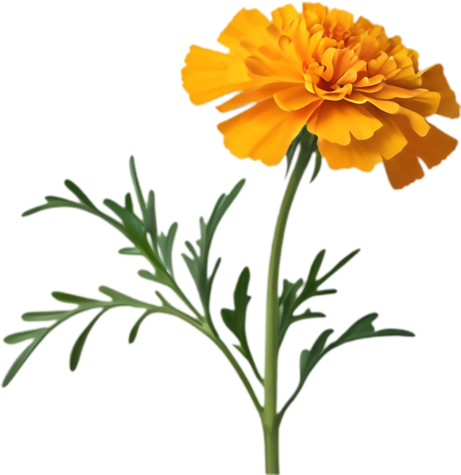 Elegant Marigold Flower Graphics for Invitations. . png