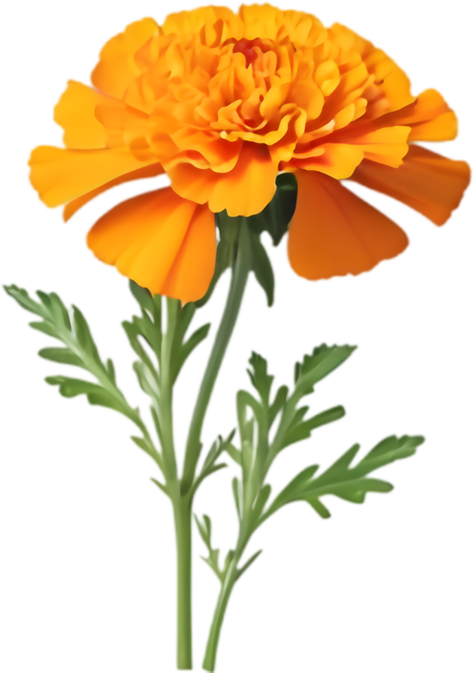 Vibrant Marigold Flower Clipart for Creative Projects. . png