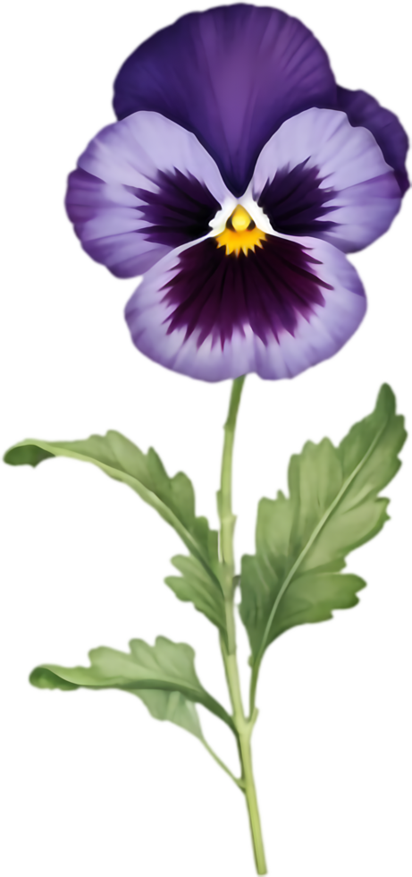 Serene Pansy Flower Graphics for Relaxing Spaces. . png