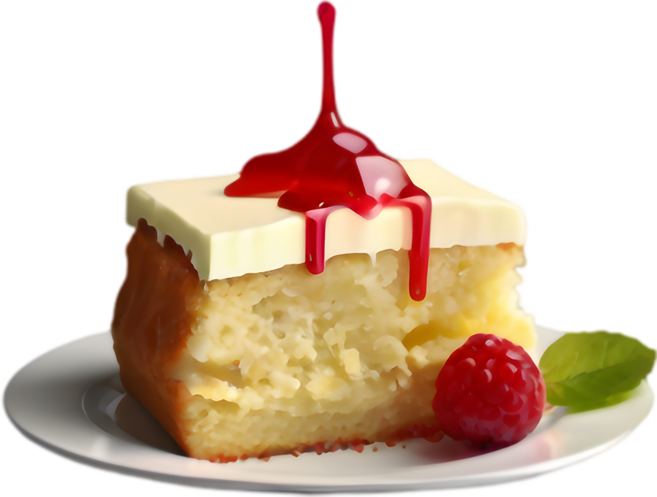 Tempting Butter Cake Dessert Illustration. . png