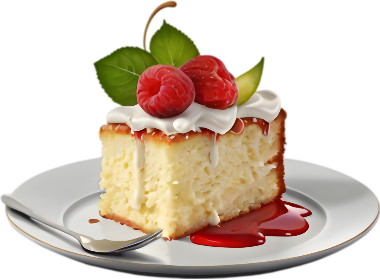 Scrumptious Butter Cake Digital Design Element. . png