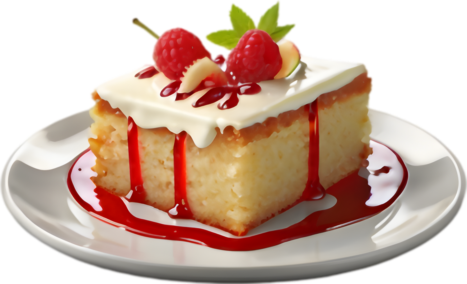 Buttercream Frosted Cake Slice Graphic Image. . png