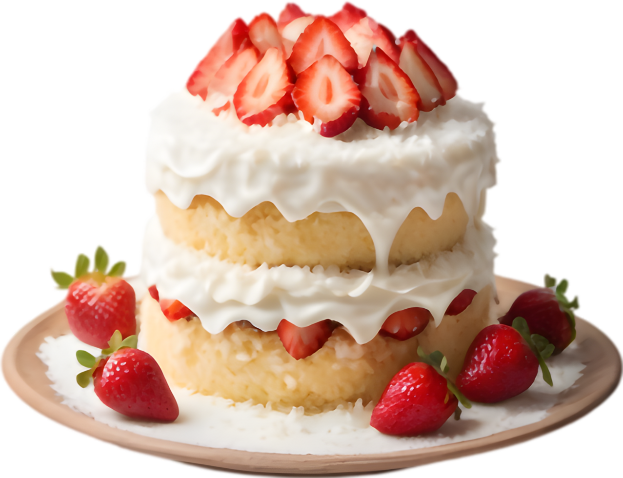 Enticing Coconut Layer Cake with Garnish. . png