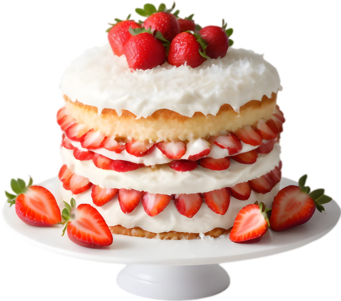 Tempting Slice of Coconut Cake Illustration. . png