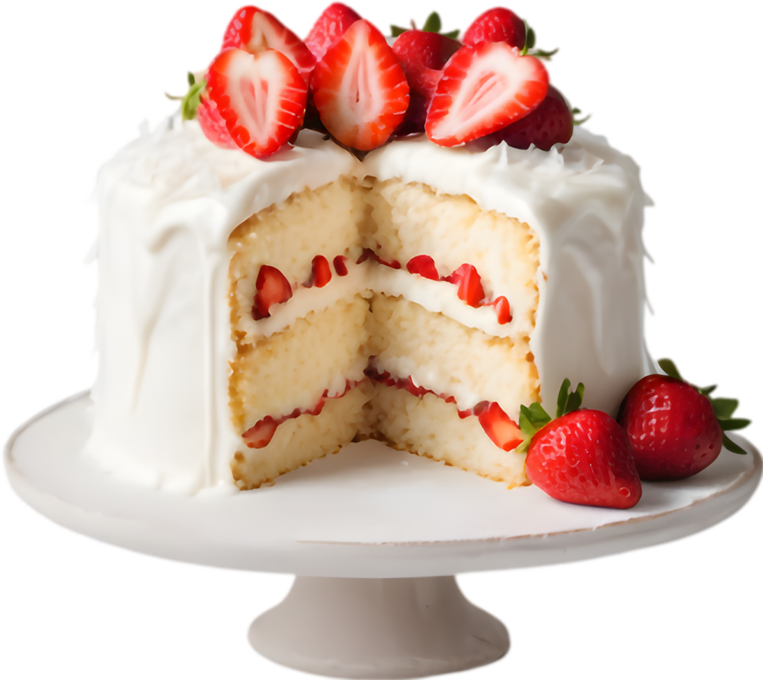 Heavenly Coconut Cream Cake Slice Image. . png