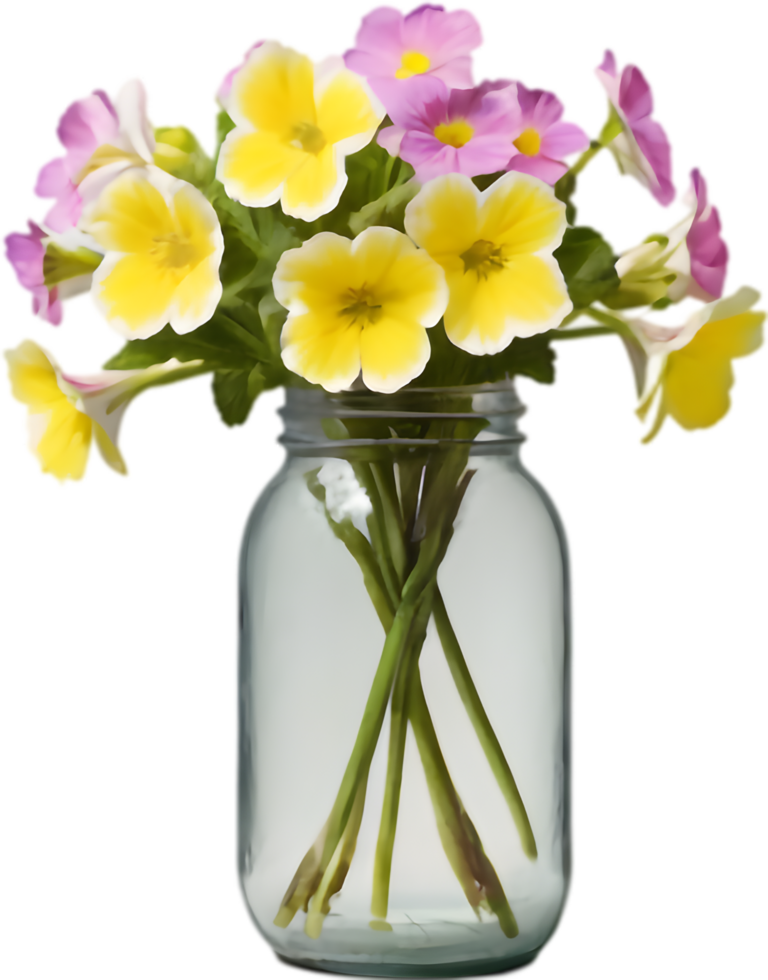 Shabby Elegance, Primrose Bunch in Vintage Jar. . png