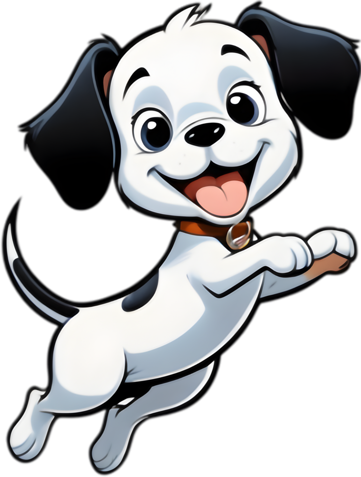 Cheerful Puppy Character for Children's Books. . png