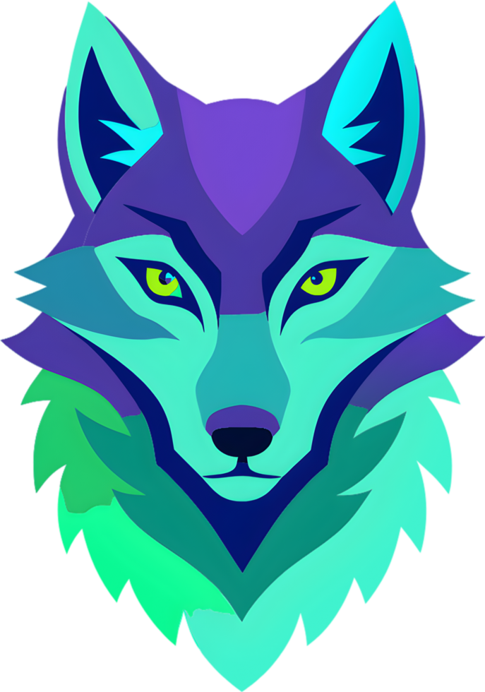 Abstract Wolf Face Logo for Companies. . png