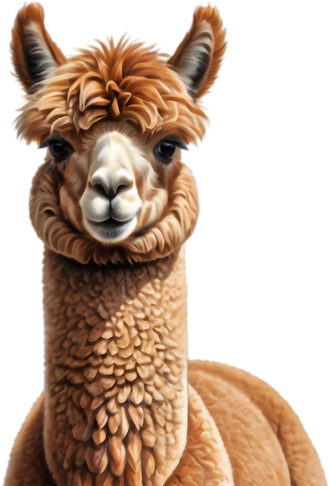 Happy Alpaca Family Cartoon Clipart. . png