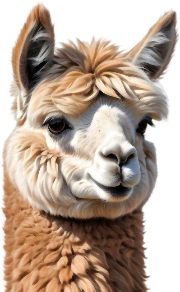 Charming Alpaca with Big Eyes Art. . png