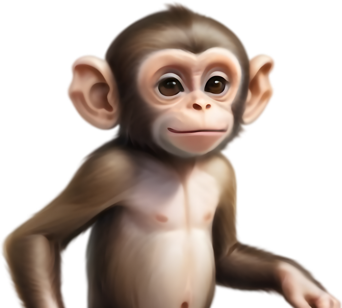 Cheeky Monkey Graphic in Standing Position. . png