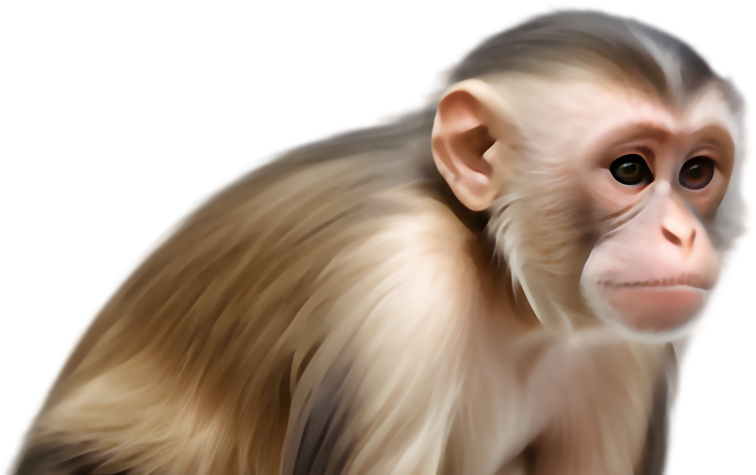 Charming Primate Posing Illustration for Kids. . png