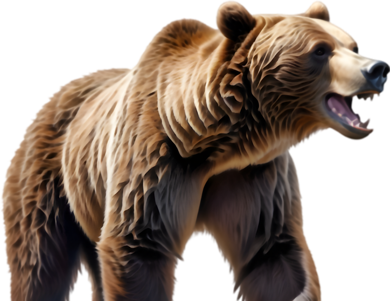 Bear Looking at Own Reflection. . png