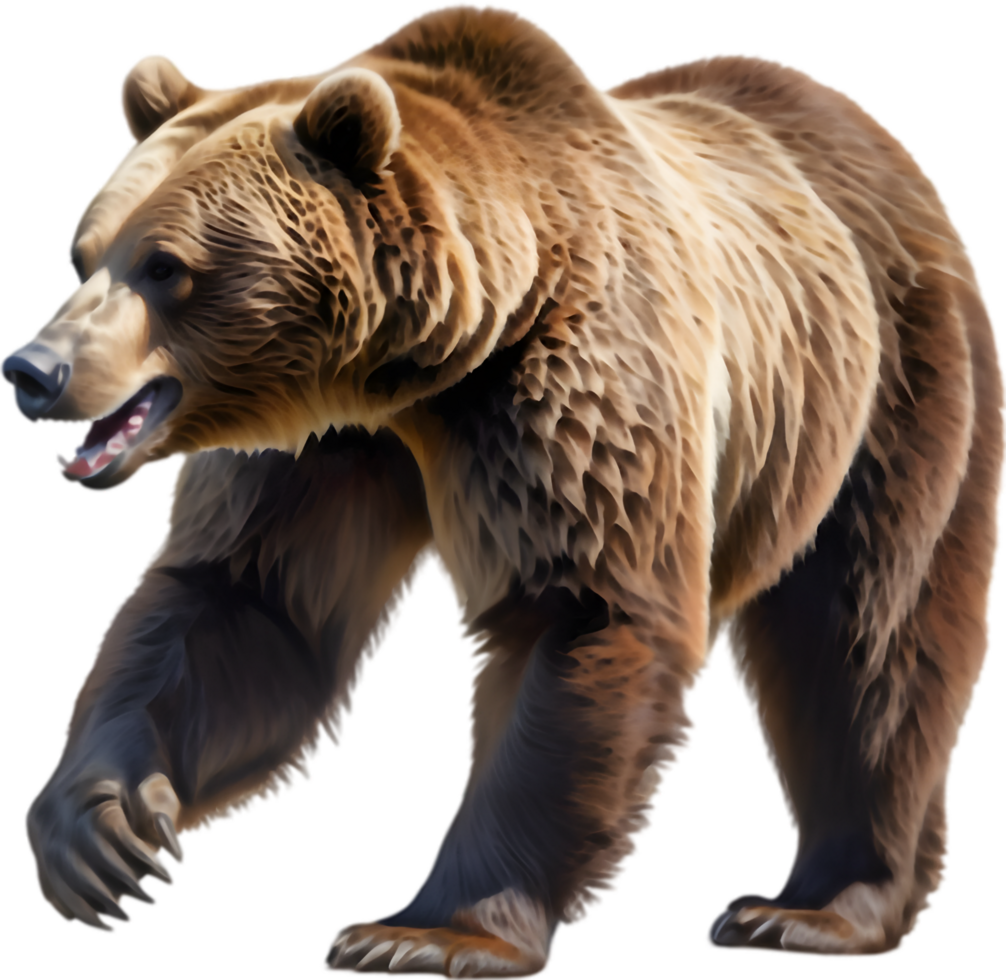 Grizzly Marking Height on Tree. . png