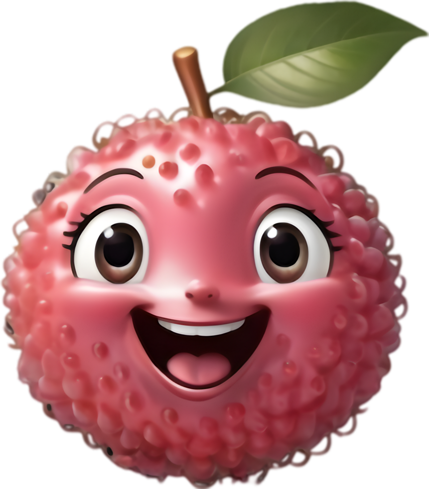 Sweet and Fun Cartoon Lychee Art to Enjoy. . png