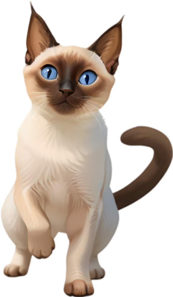 Cute Siamese Cat Clipart Perfect for DIY Crafts. . png