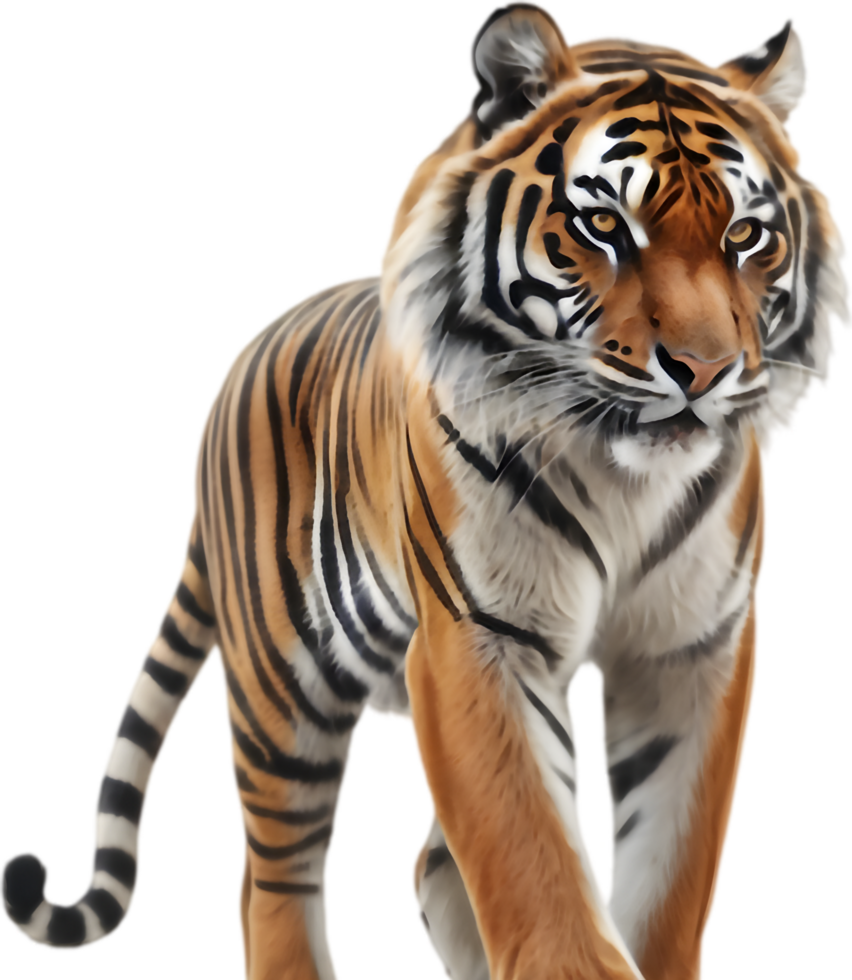 Stunning Digital Tiger Illustration for Websites. . png