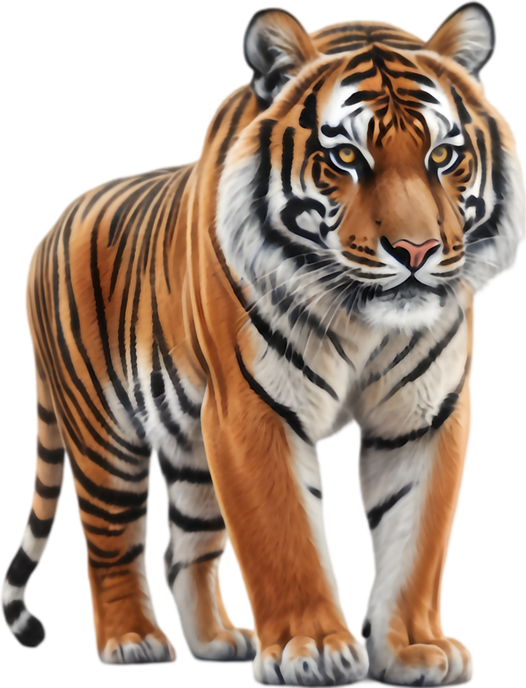 Whimsical Tiger Clipart for Childrens Books. . png