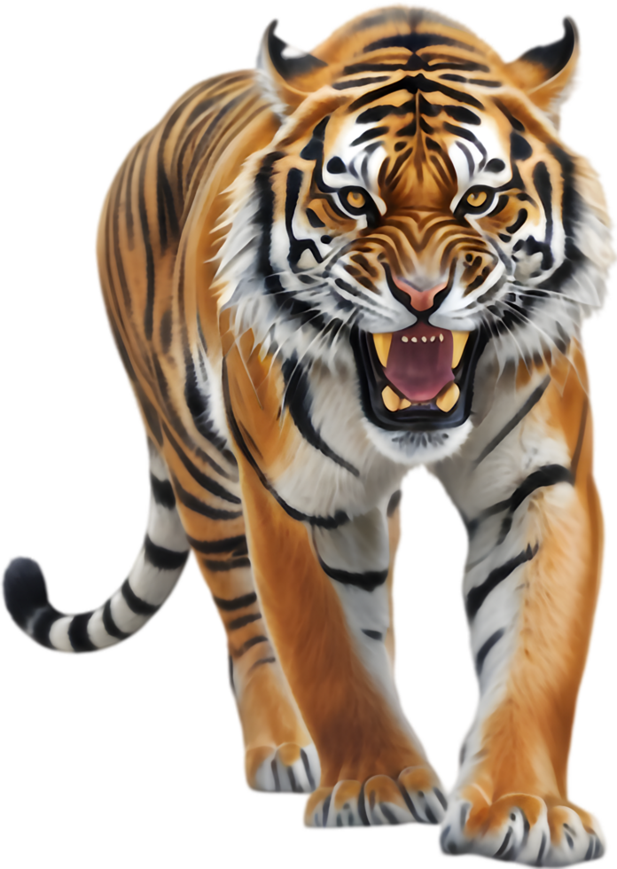 Striking Tiger Image for Marketing Materials. . png