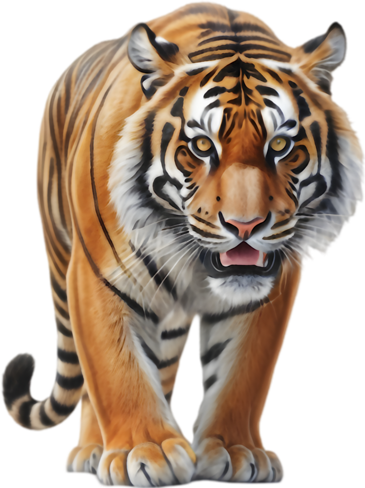 Playful Tiger Clipart for Kids Projects. . png