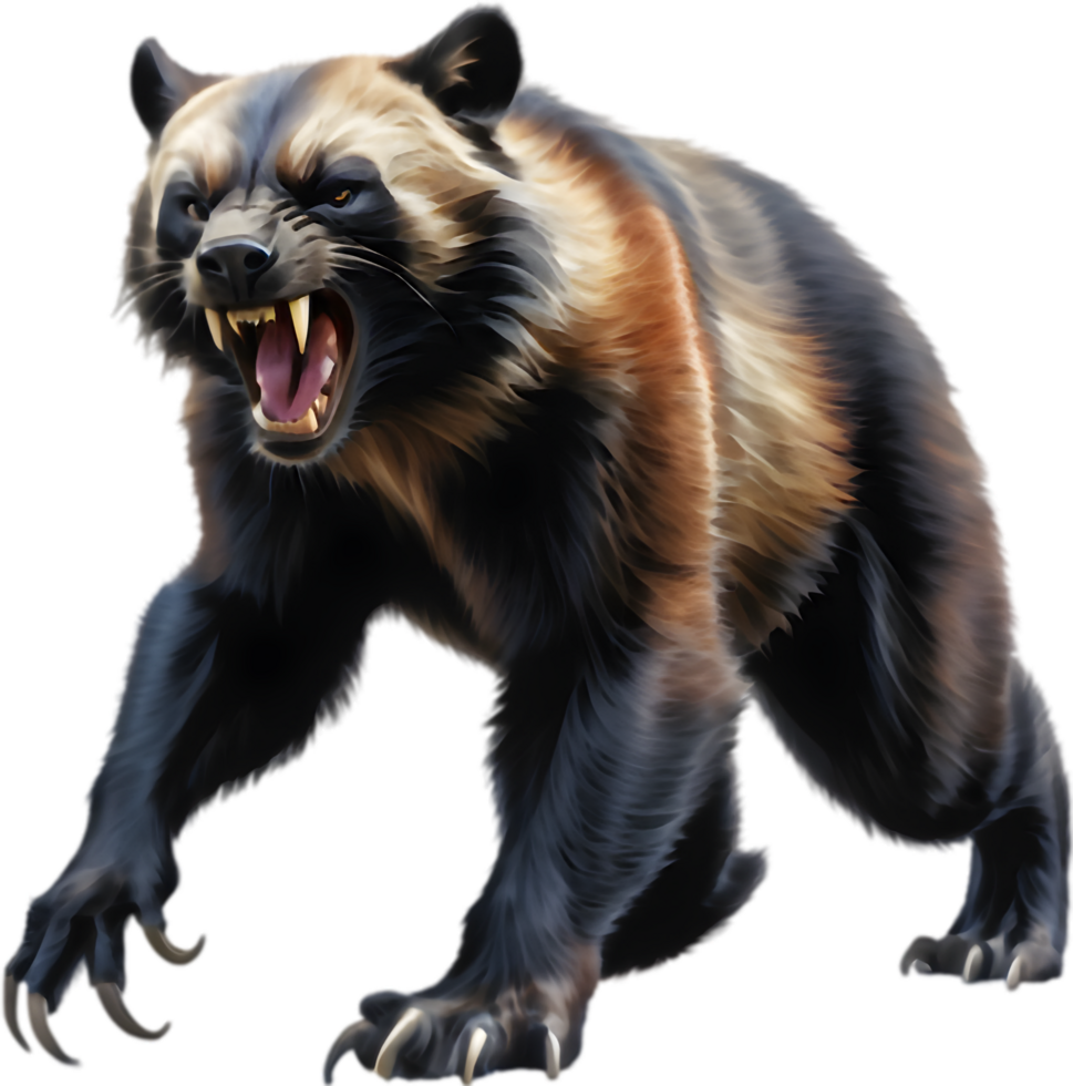 Charming and Fun Cartoon Graphics Featuring Adorable Wolverines . . png