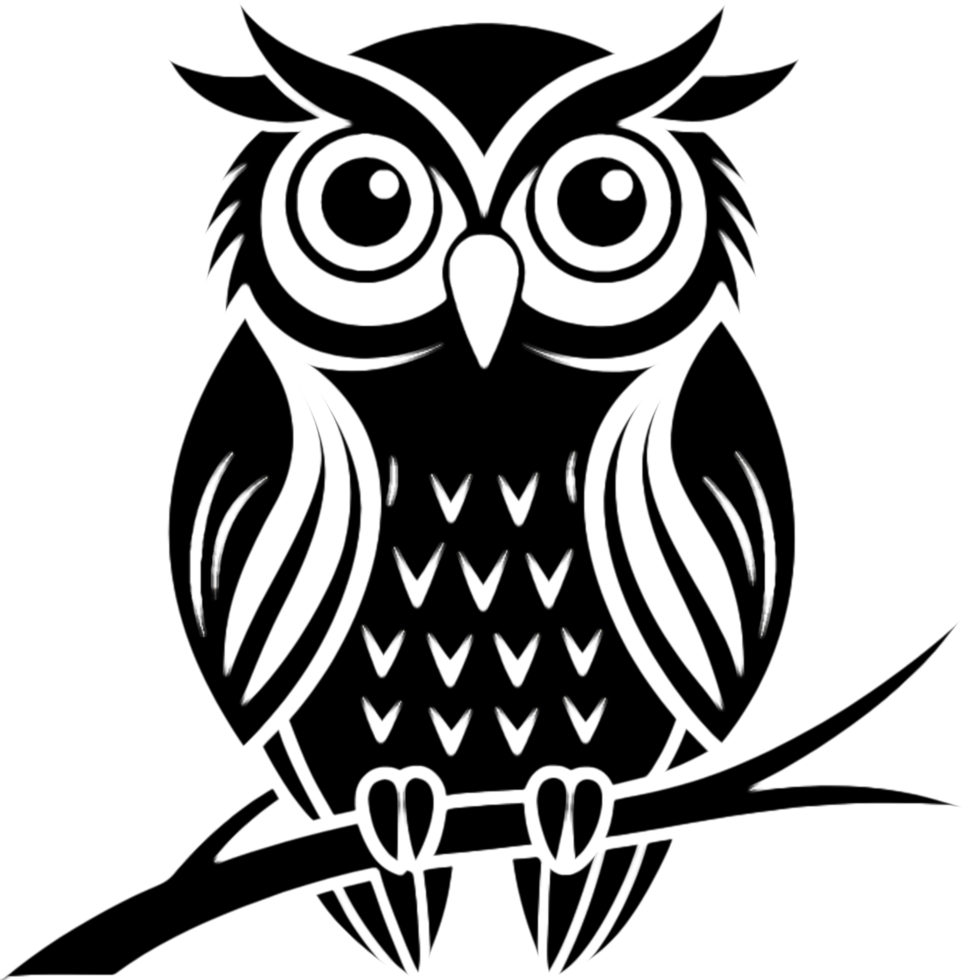 Artistic Creation, Black Stencil Featuring Big Eyed Creature. . png