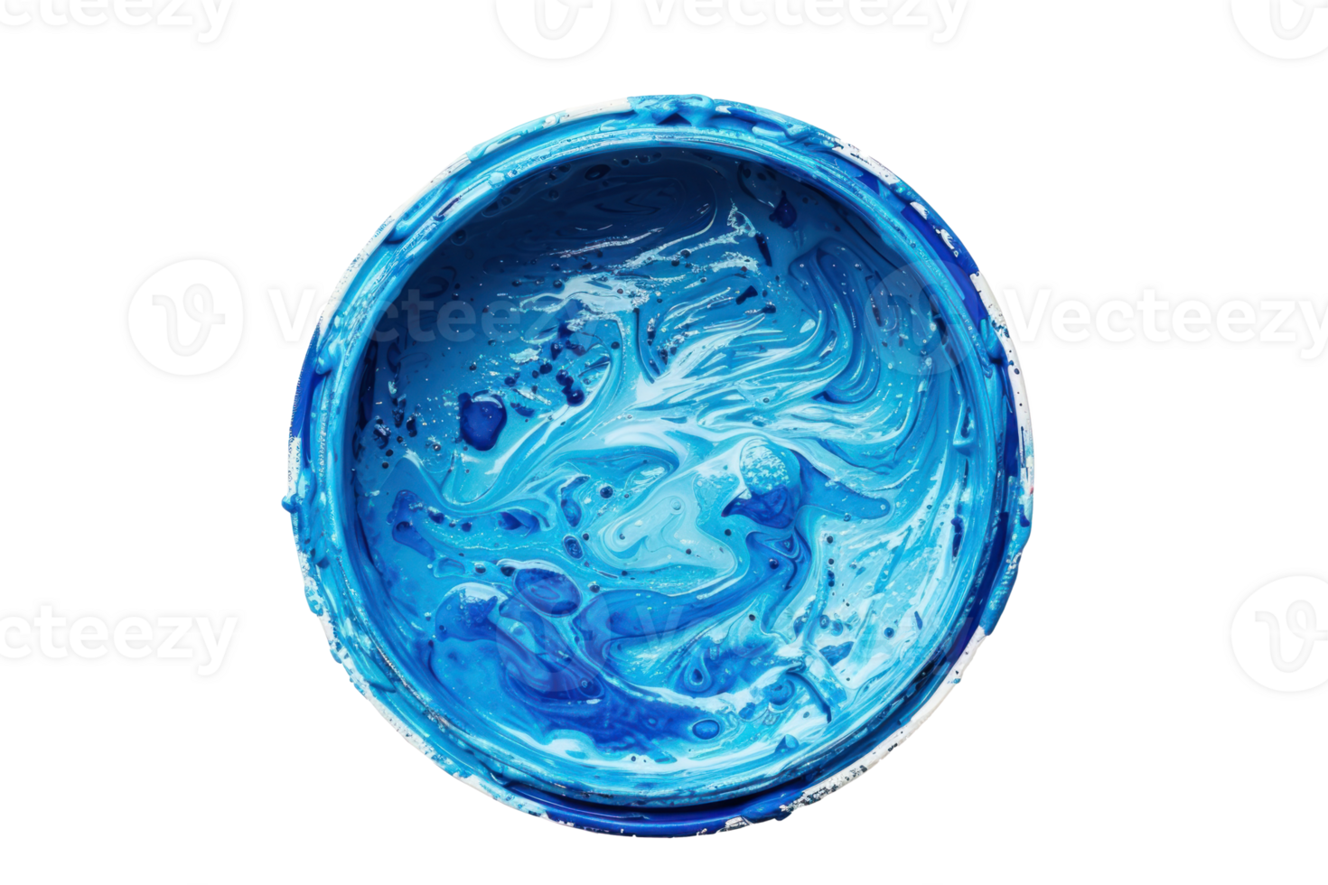 blue paint on transparent background png