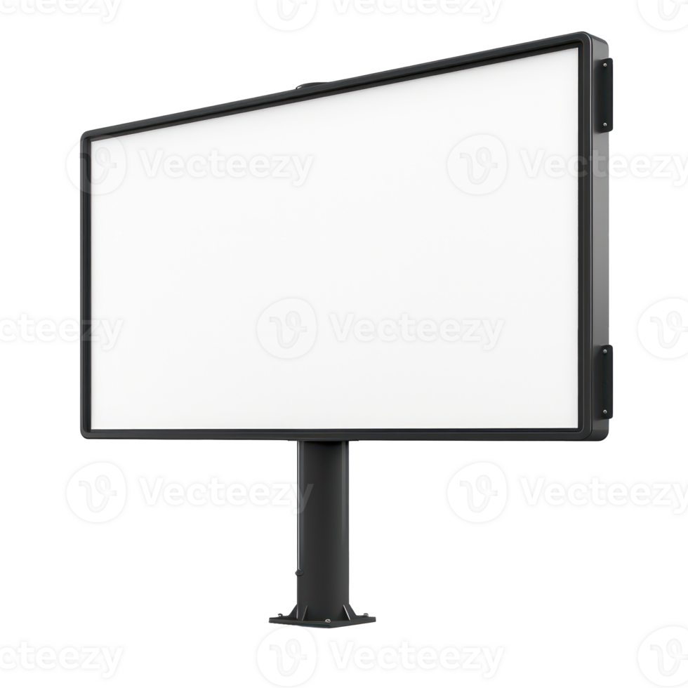 blank billboard on transparent background png