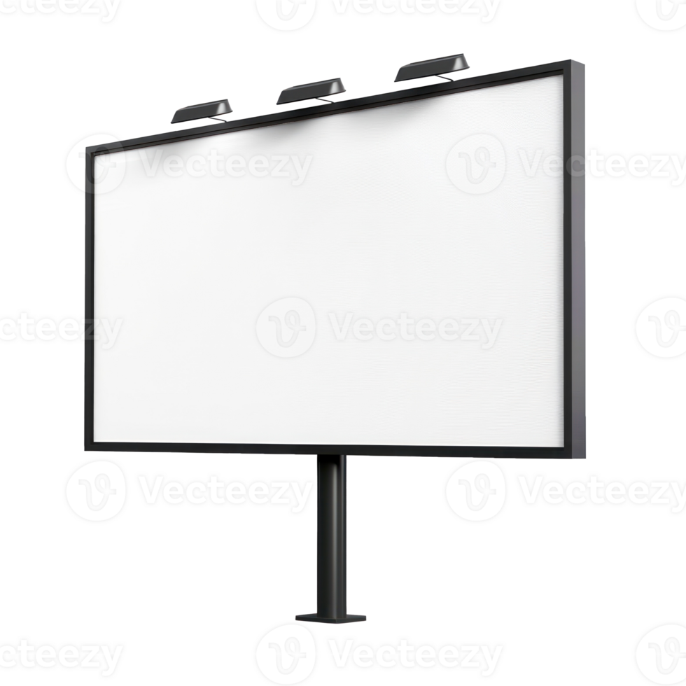 blank billboard on transparent background png