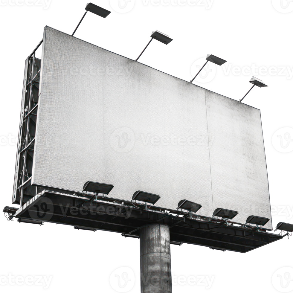 blank billboard on a pole with no lights png