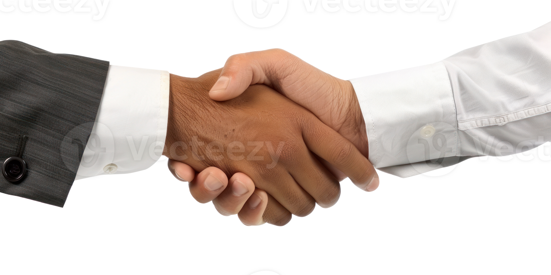 two business shaking hands on transparent background png