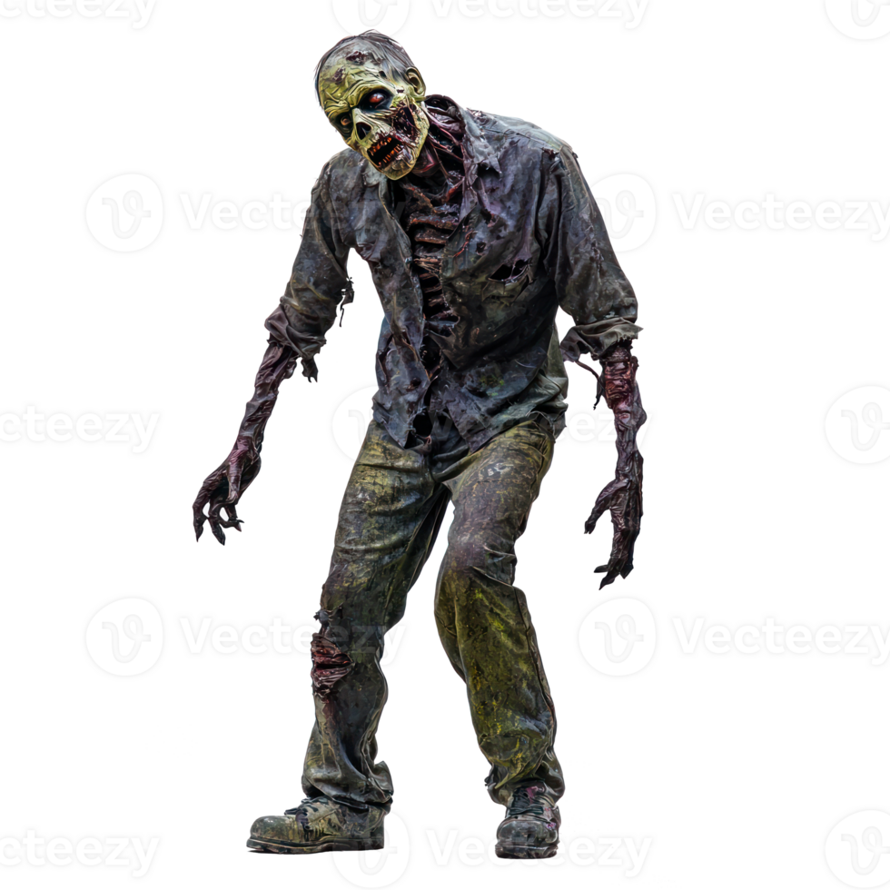 the walking dead zombie figure, transparent background png