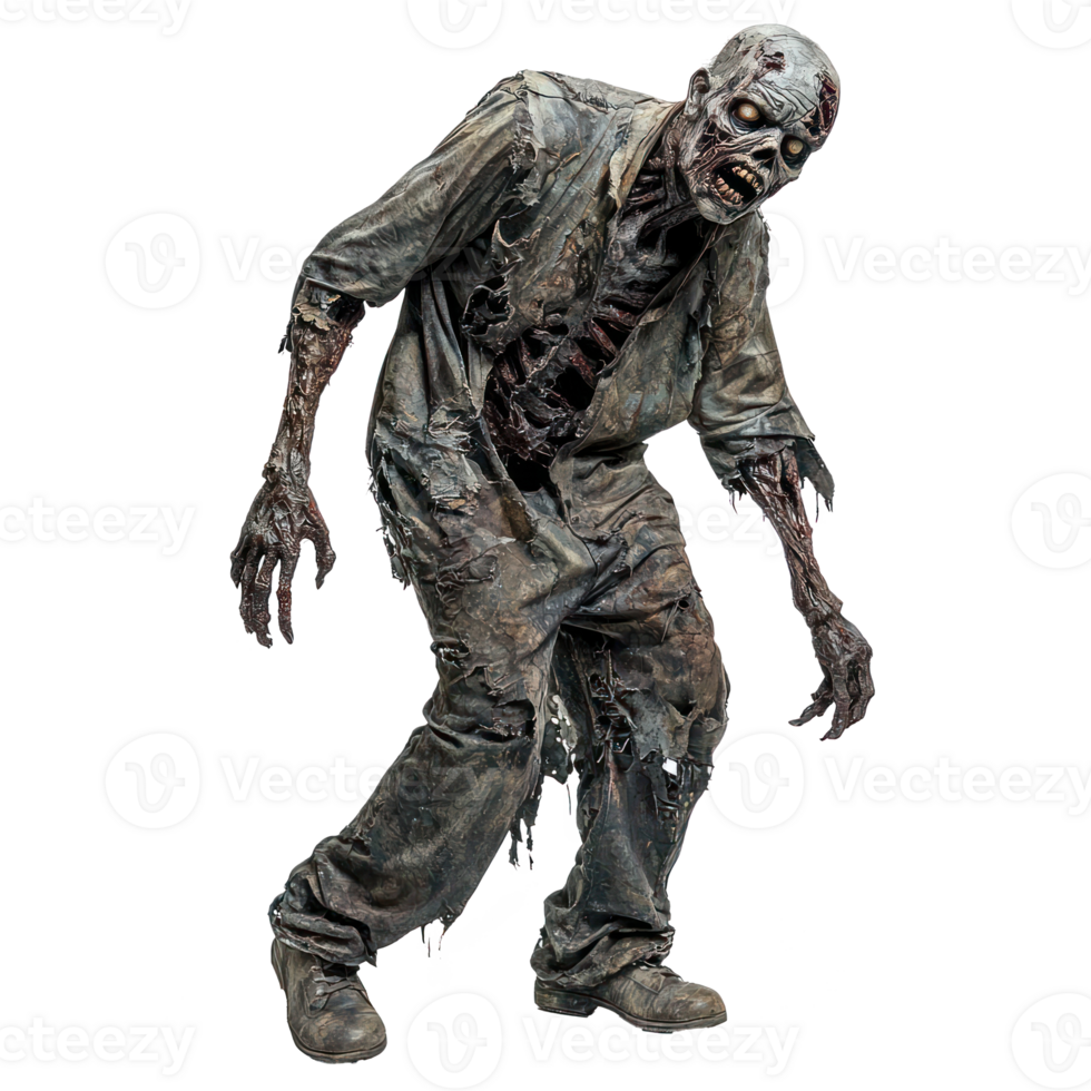 the walking dead zombie figure, transparent background png