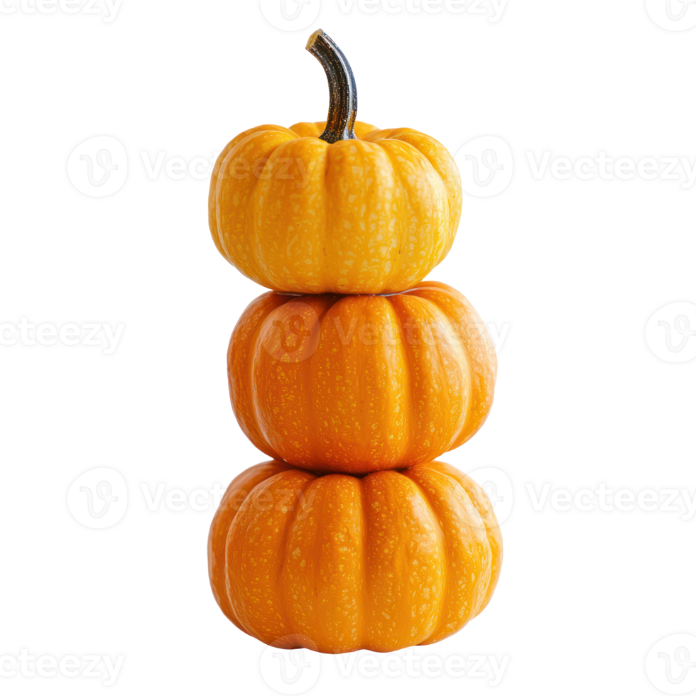 three pumpkins stacked on top of each other png