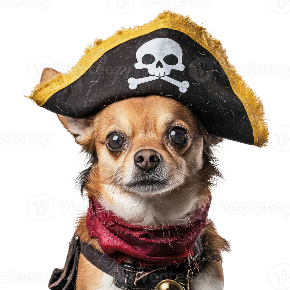a chihuahua wearing a pirate hat png