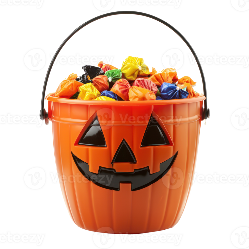 halloween candy bucket isolate on transparency background png