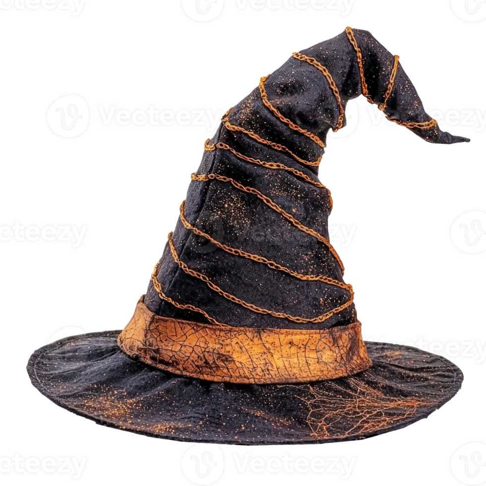 halloween witch hat isolate on transparency background png