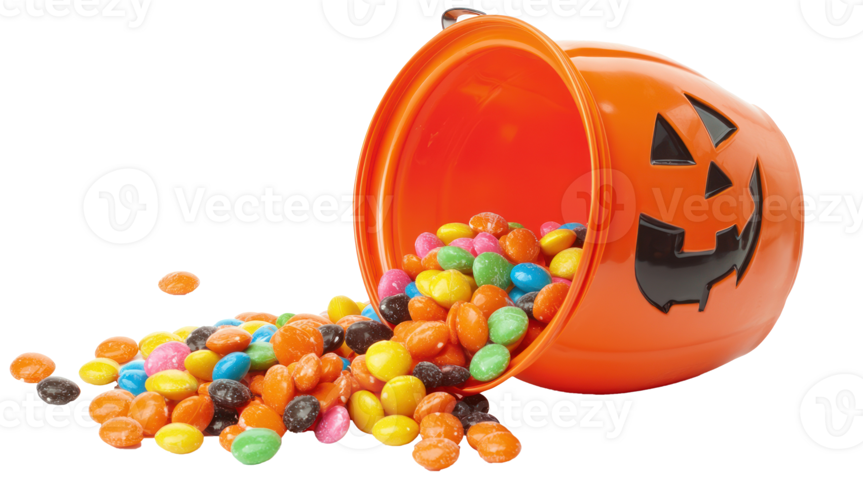 halloween candy bucket isolate on transparency background png