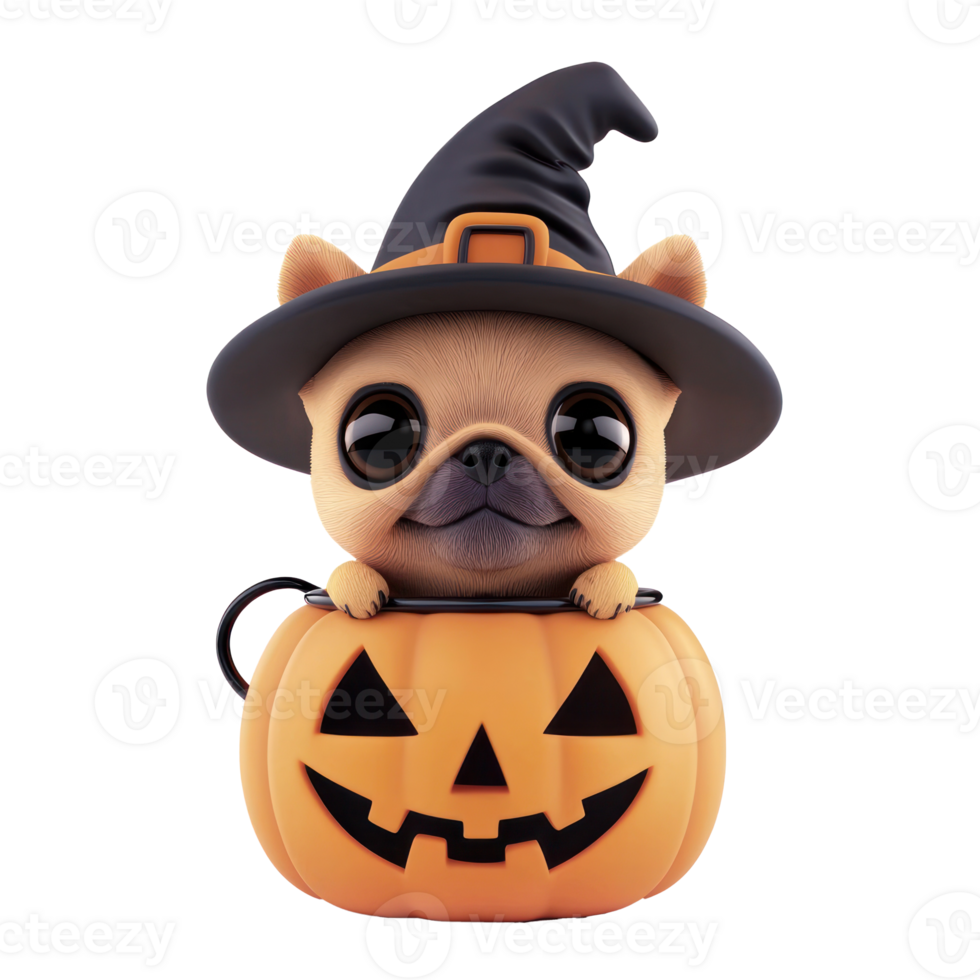 puppy halloween isolate on transparency background png