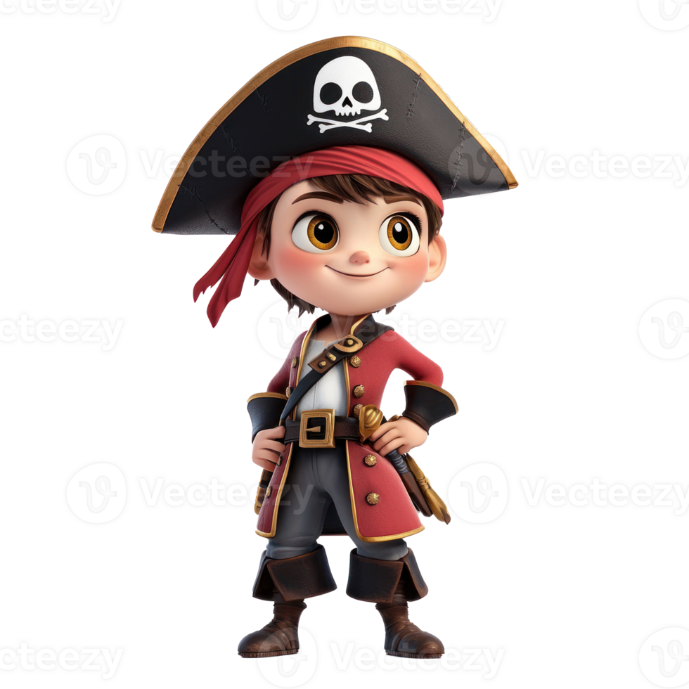 jake the pirate isolate on transparency background png