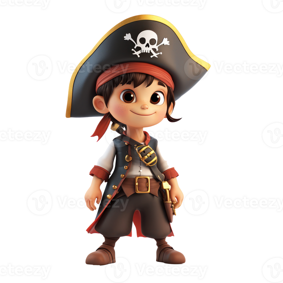 jake the pirate isolate on transparency background png