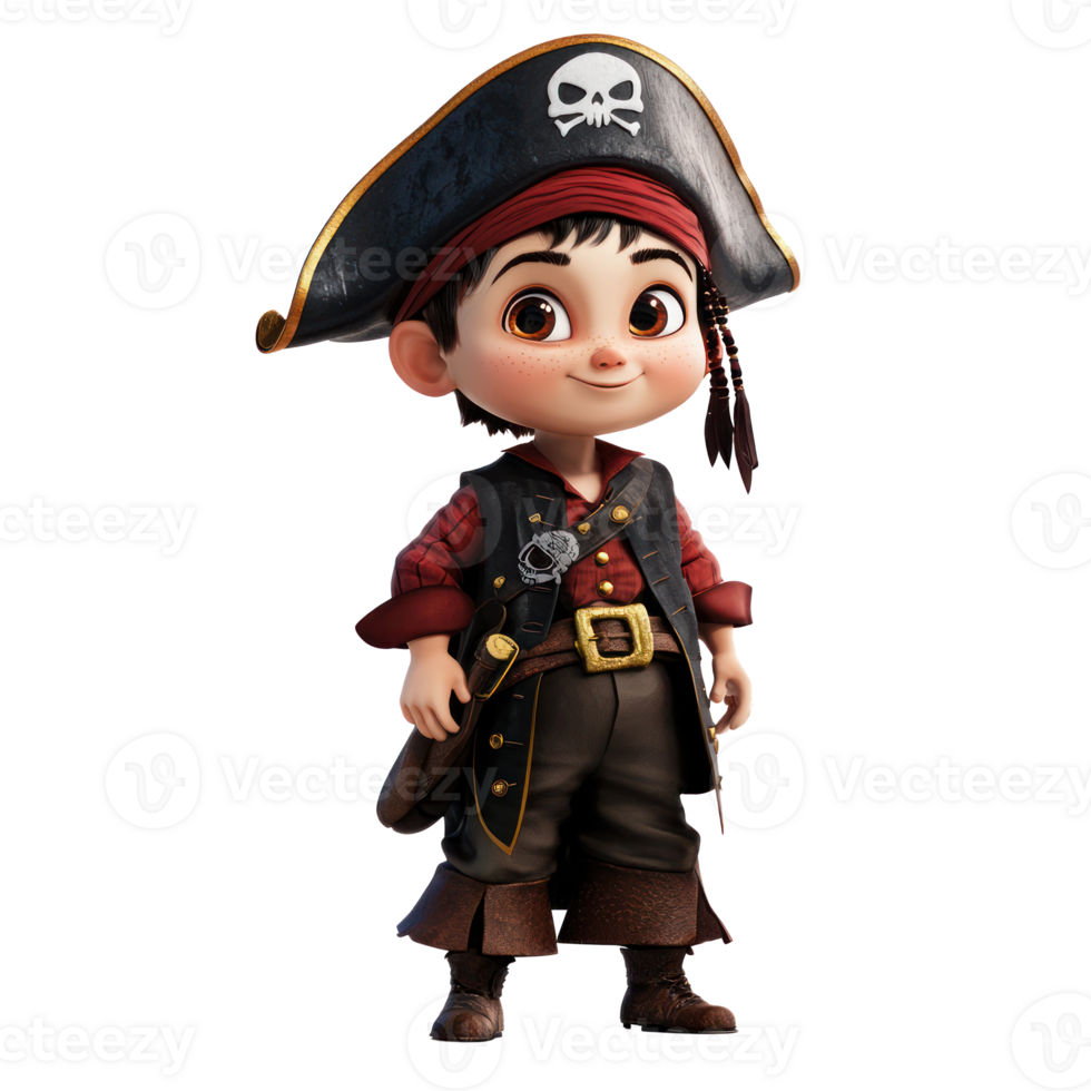 jake the pirate isolate on transparency background png